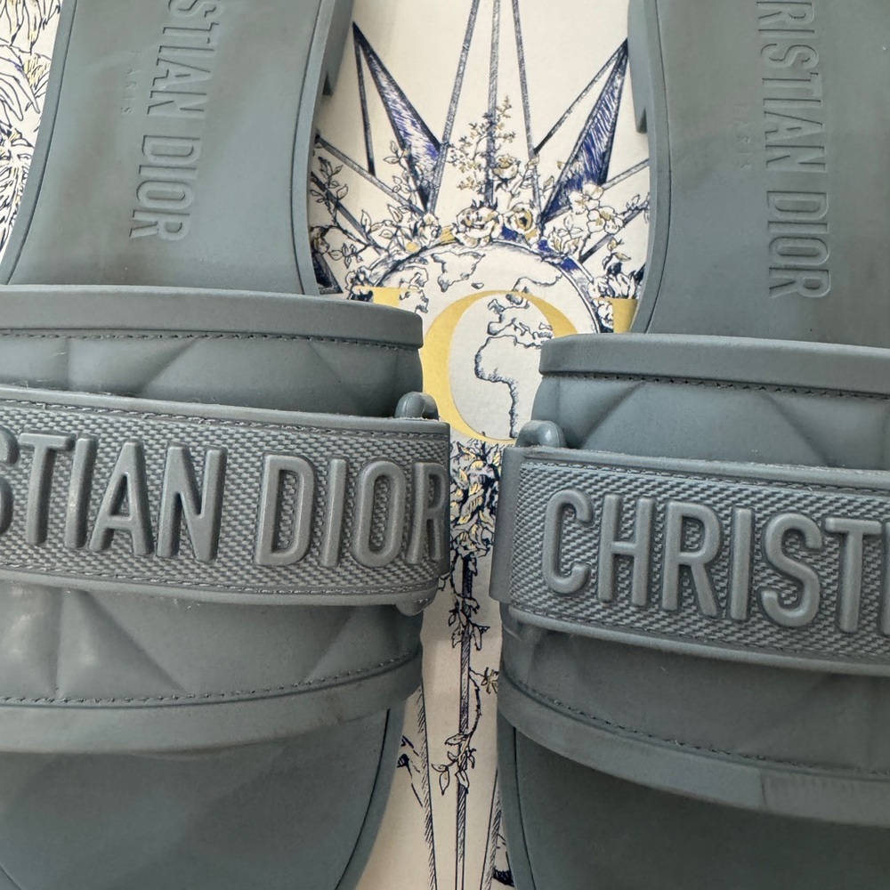 Christian Dior Blue Slides